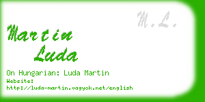 martin luda business card